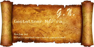 Gestettner Nóra névjegykártya
