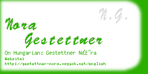 nora gestettner business card